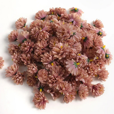 10/20/50 gab Mini margrietiņas mākslīgie ziedi galvas zīda viltus zieds mājas dekorēšanai kāzu dekorēšanai DIY amatniecības vītnes aksesuāri