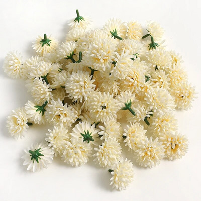 10/20/50 gab Mini margrietiņas mākslīgie ziedi galvas zīda viltus zieds mājas dekorēšanai kāzu dekorēšanai DIY amatniecības vītnes aksesuāri