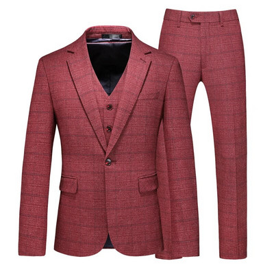 Visokokvalitetni 5XL (Blazer + prsluk + hlače) muško talijansko stilsko elegantno modno jednostavno poslovno ležerno gospodsko odijelo trodijelno