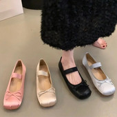 Pavasario rudens Moteriški Mary Janes Batai Lakinė oda Žemakulniai Suknelė Batai Kvadratinio piršto seklių sagties dirželiu mergaičių batai 8828N