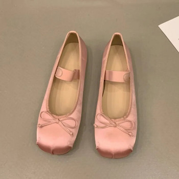Пролет Есен Дамски обувки Mary Janes Лачени обувки на нисък ток Обувки за момичета с квадратни пръсти Плитка каишка с катарама 8828N
