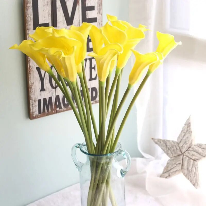 Veliki 67cm Real Touch Calla Lily Umjetno cvijeće Ukrasni dodaci za dekoraciju vjenčanja Božićna soba Poklon za uređenje doma