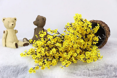 Lēti daudzkrāsaini sakuras mākslīgie ziedi Bērnu elpa Gipsophila viltus ziedi DIY kāzu dekorēšana mājas pušķis viltus zieds