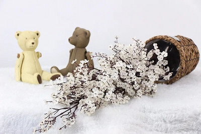 Lēti daudzkrāsaini sakuras mākslīgie ziedi Bērnu elpa Gipsophila viltus ziedi DIY kāzu dekorēšana mājas pušķis viltus zieds