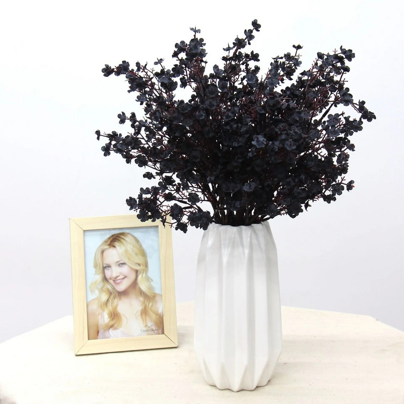 Lēti daudzkrāsaini sakuras mākslīgie ziedi Bērnu elpa Gipsophila viltus ziedi DIY kāzu dekorēšana mājas pušķis viltus zieds