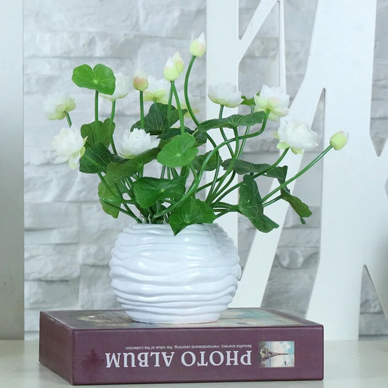 Umjetni svileni lokvanj Mali lotos Dekoracija Dnevni boravak Hotel Buddha Slatki kućni ured Uređenje doma Poklon Vjenčani buket