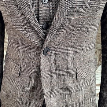 Boutique S-7XL (Blazer + Γιλέκο + Παντελόνι) Ανδρικό Κοστούμι Μόδα Business Italian Style Κομψό φόρεμα Gentleman Επίσημο κοστούμι 3 τεμαχίων