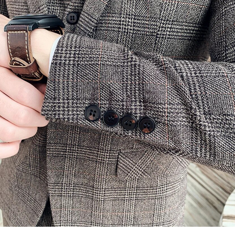 Boutique S-7XL (Blazer + prsluk + hlače) Muško odijelo Modno poslovno talijanski stil Elegantna haljina Džentlmen Formalno trodijelno odijelo