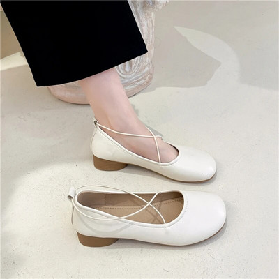 Ženske cipele na ravne niske potpetice s elastičnom trakom Ženske cipele za čamac s okruglim prstima Cipele za djevojčice, balerinke za princeze Zapatos Mujer 9666N