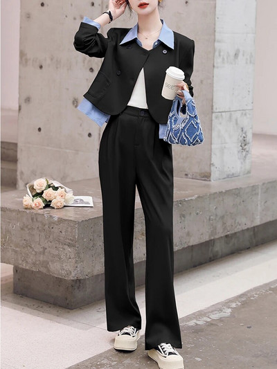 Ženski set poslovnog radnog odijela Blejzer hlače za uredske ženske odijela Slim Fit Blazer Dvodijelni set sakoa