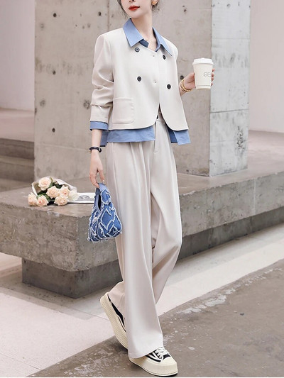 Ženski set poslovnog radnog odijela Blejzer hlače za uredske ženske odijela Slim Fit Blazer Dvodijelni set sakoa