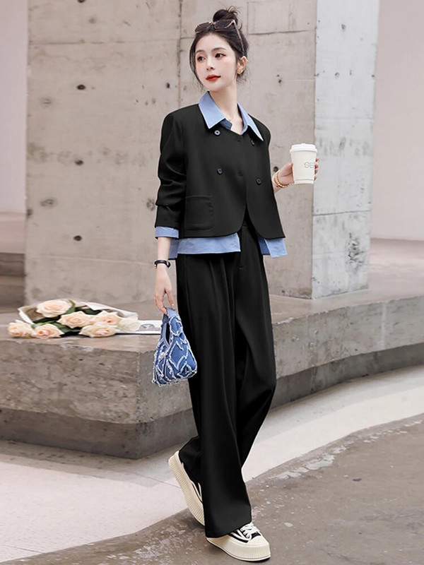 Ženski set poslovnog radnog odijela Blejzer hlače za uredske ženske odijela Slim Fit Blazer Dvodijelni set sakoa