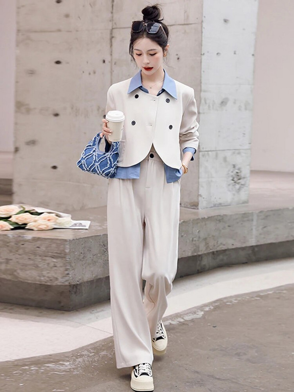 Ženski set poslovnog radnog odijela Blejzer hlače za uredske ženske odijela Slim Fit Blazer Dvodijelni set sakoa