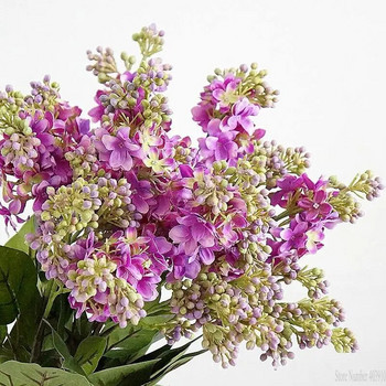 Τεχνητά λουλούδια λιλά πανέμορφα λουλούδια μεταξιού τεχνητά για το σπίτι Διακόσμηση γάμου DIY Στεφάνι πλαστών χεριών λουλουδιών