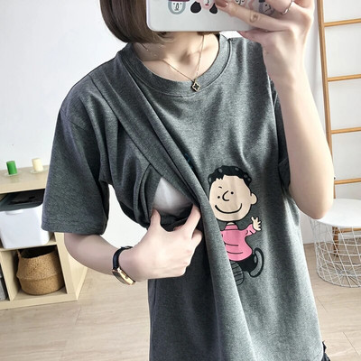 Majice za dojenje od čistog pamuka, majica kratkih rukava za trudnice, ljetna trudnička odjeća 5010B