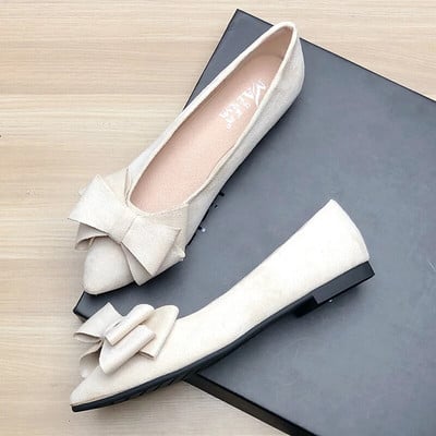 Sieviešu apavi Pavasaris Vasaras Apavi Modes Zīda smailas Apavi ar plakanu apakšu, Ērti 43. izmērs