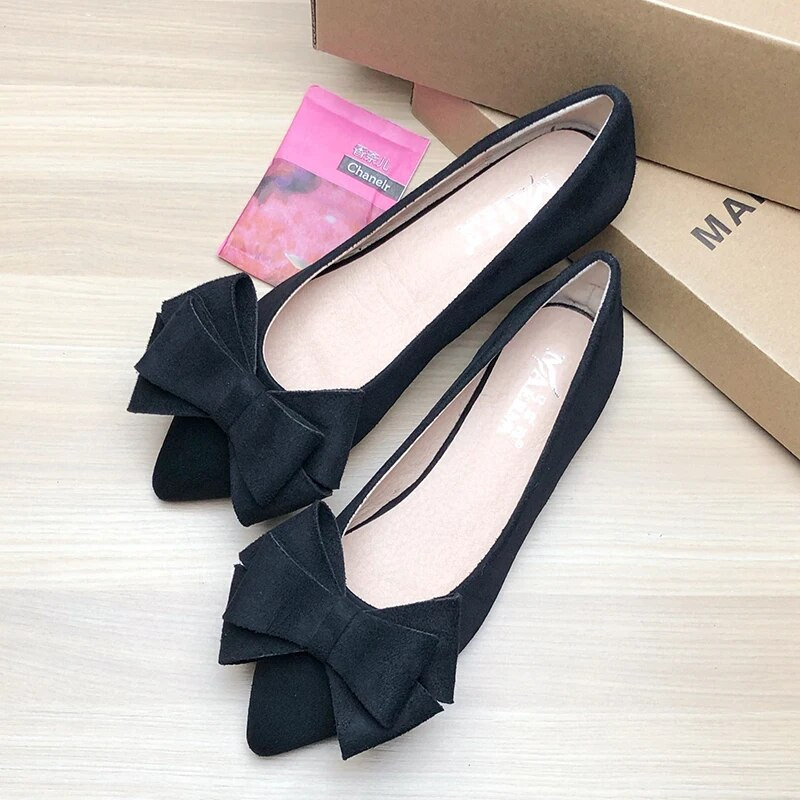 Sieviešu apavi Pavasaris Vasaras Apavi Modes Zīda smailas Apavi ar plakanu apakšu, Ērti 43. izmērs