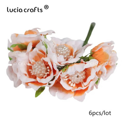 6/10/12/50/70/288 kom Miješani narančasti cvijet Trešnja Snop bobica prašnika Božićni DIY dekor D0313