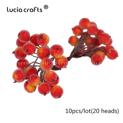 6/10/12/50/70/288 kom Miješani narančasti cvijet Trešnja Snop bobica prašnika Božićni DIY dekor D0313