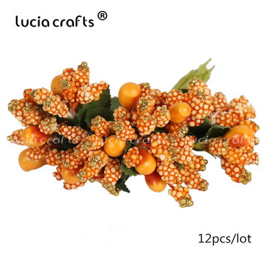 6/10/12/50/70/288 kom Miješani narančasti cvijet Trešnja Snop bobica prašnika Božićni DIY dekor D0313