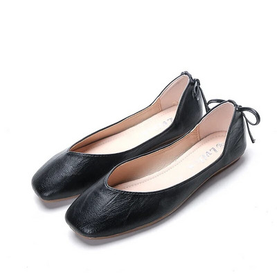 Ravne cipele velike veličine Ženske jednostruke cipele Bakine cipele Ležerne kombinacije 2022 Nove ženske cipele s četvrtastim prstima Bijele ženske cipele