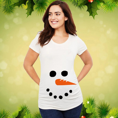 Božićna majica za trudnice Majica za trudnice Božićna majica za nove mame Ženska majica za trudnice Slatka beba Božićna majica za trudnice