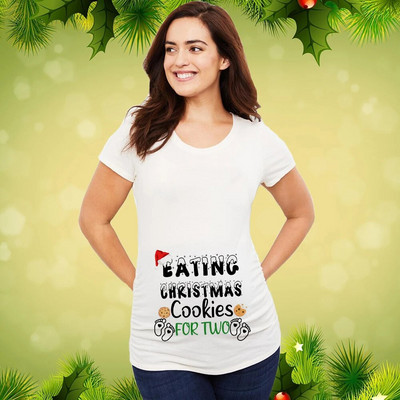 Božićna majica za trudnice Majica za trudnice Božićna majica za nove mame Ženska majica za trudnice Slatka beba Božićna majica za trudnice