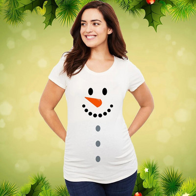 Božićna majica za trudnice Majica za trudnice Božićna majica za nove mame Ženska majica za trudnice Slatka beba Božićna majica za trudnice