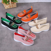 Naiste jooksutossud jalatsid Suvised hingavad kõndimisjalatsid libisemisvastased kootud jalatsid, käsitsi valmistatud koe, kerged naiste vabaajajalatsid