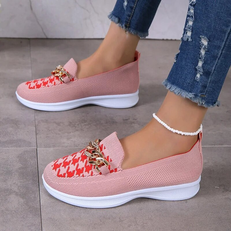 Naiste jooksutossud jalatsid Suvised hingavad kõndimisjalatsid libisemisvastased kootud jalatsid, käsitsi valmistatud koe, kerged naiste vabaajajalatsid