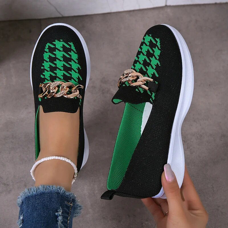 Naiste jooksutossud jalatsid Suvised hingavad kõndimisjalatsid libisemisvastased kootud jalatsid, käsitsi valmistatud koe, kerged naiste vabaajajalatsid