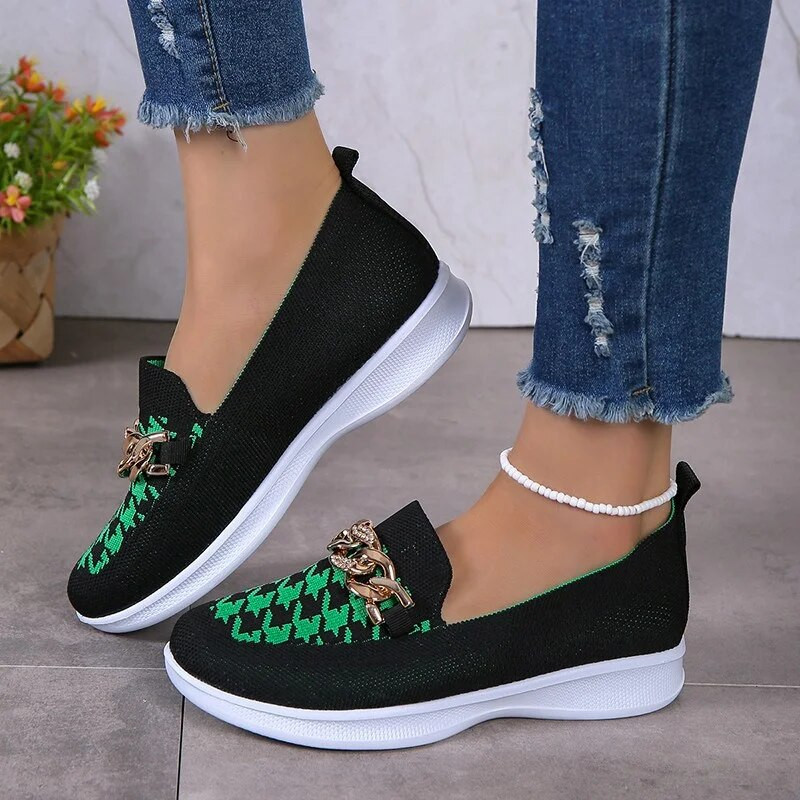 Naiste jooksutossud jalatsid Suvised hingavad kõndimisjalatsid libisemisvastased kootud jalatsid, käsitsi valmistatud koe, kerged naiste vabaajajalatsid