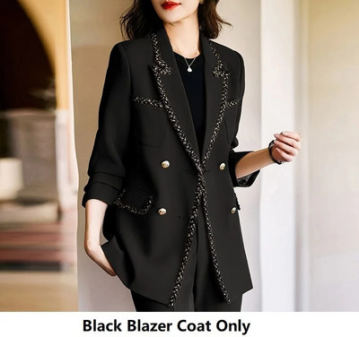 Formalni blejzeri Odijela za žene Jesen Zima Visokokvalitetna tkanina Profesionalni s hlačama i jaknama Kaput Hlače Komplet hlača