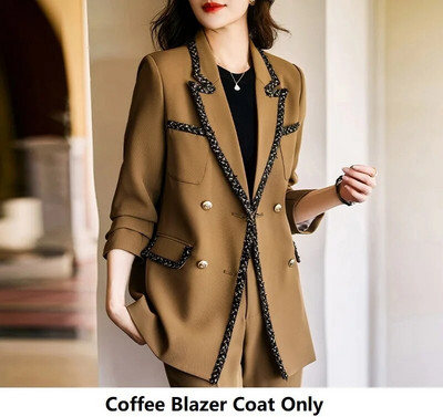 Formalni blejzeri Odijela za žene Jesen Zima Visokokvalitetna tkanina Profesionalni s hlačama i jaknama Kaput Hlače Komplet hlača