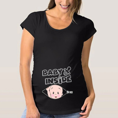 Grūtnieču T krekli sievietēm Jauki, smieklīgi grafiski grūtniecības dāvanas Vasaras ikdienas Mama grūtniecības blūzes Apģērbs