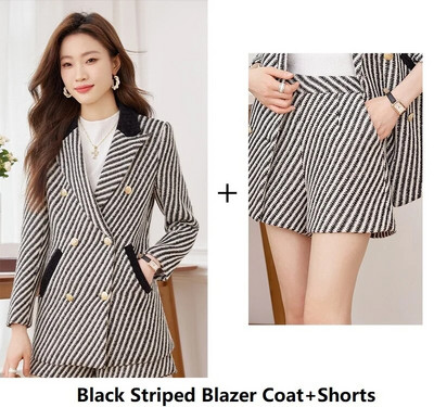 Svinīgi sieviešu biznesa kostīmi ar šortiem un jakām Mētelis Augstas kvalitātes audums Profesionāli OL Styles Blazeri Sieviešu tērpu komplekts