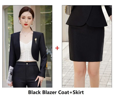 Augstas kvalitātes auduma sieviešu bikškostīmi ar biksēm un jakām mētelis rudens ziemas biznesam OL Professional bleizeri bikšu komplekts