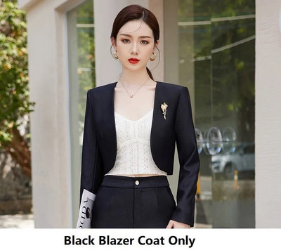 Augstas kvalitātes auduma sieviešu bikškostīmi ar biksēm un jakām mētelis rudens ziemas biznesam OL Professional bleizeri bikšu komplekts