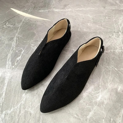 2023. gada pavasaris Rudens Jauni Loafers Sieviešu apavi Mīksti Modes Plakani Zapatos Sieviešu lielizmēra 35-43 Smailas purngals Sekla Laivu Kurpes Mujer