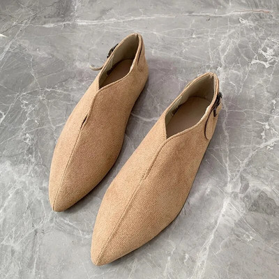 2023. gada pavasaris Rudens Jauni Loafers Sieviešu apavi Mīksti Modes Plakani Zapatos Sieviešu lielizmēra 35-43 Smailas purngals Sekla Laivu Kurpes Mujer