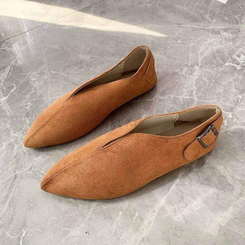 2023. gada pavasaris Rudens Jauni Loafers Sieviešu apavi Mīksti Modes Plakani Zapatos Sieviešu lielizmēra 35-43 Smailas purngals Sekla Laivu Kurpes Mujer