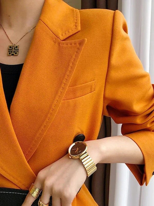 Circyy sieviešu uzvalku biroja komplekti 2023. gada rudenī, jauni mētelis ar garām piedurknēm ar dubultu pogu bleizeri + bikses ar augstu vidukli, korejiešu modes tērpi