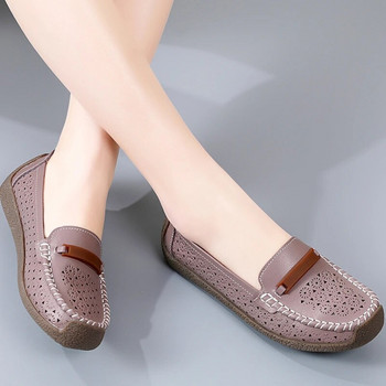 Дамски равни обувки 2023 Летни дишащи кухи ежедневни обувки за жени  Леки женски обувки за ходене Мокасини