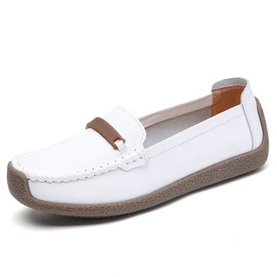 Dámske balerínky 2023 Letné priedušné duté nazúvacie ležérne topánky pre ženy, kožené ľahké dámske turistické topánky, mokasíny