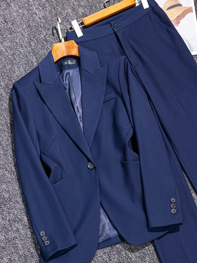 Kvaliteetsed naiste bleiserite pükste komplektid ülikonnad naistele hallid mustad pikkade varrukatega jakk, naiste töömantel, 2-osaline komplekt