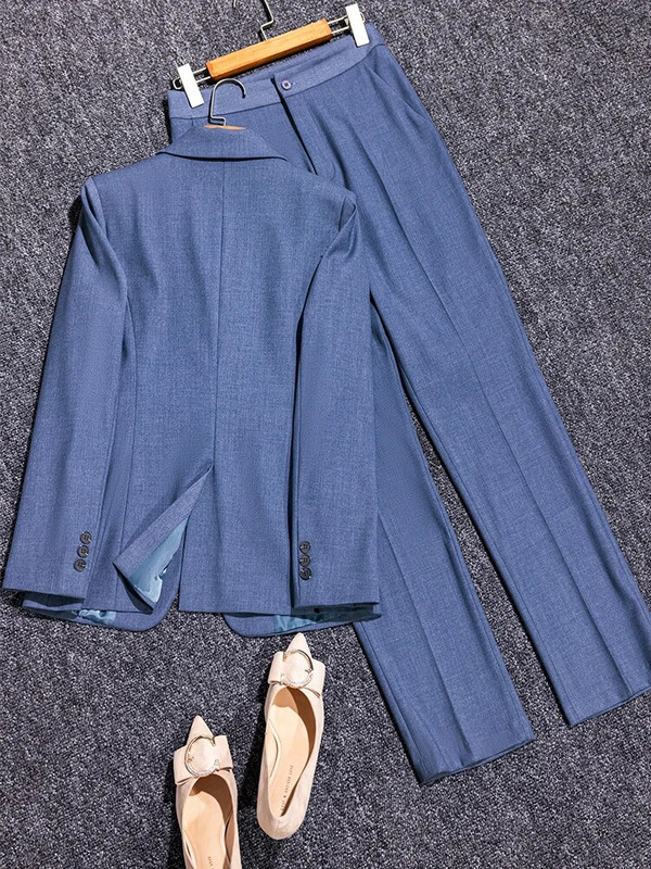 Kvaliteetsed naiste bleiserite pükste komplektid ülikonnad naistele hallid mustad pikkade varrukatega jakk, naiste töömantel, 2-osaline komplekt