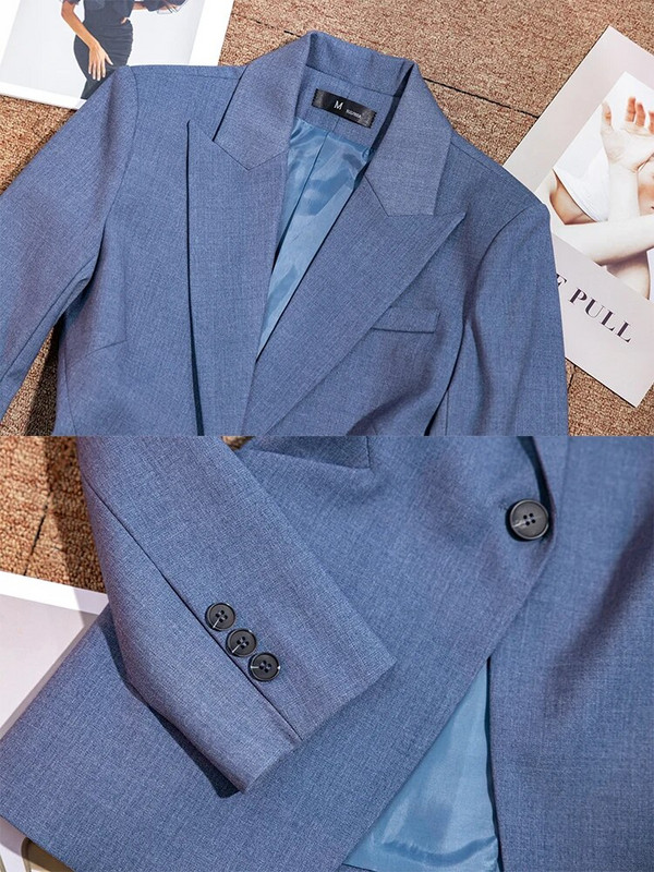 Kvaliteetsed naiste bleiserite pükste komplektid ülikonnad naistele hallid mustad pikkade varrukatega jakk, naiste töömantel, 2-osaline komplekt