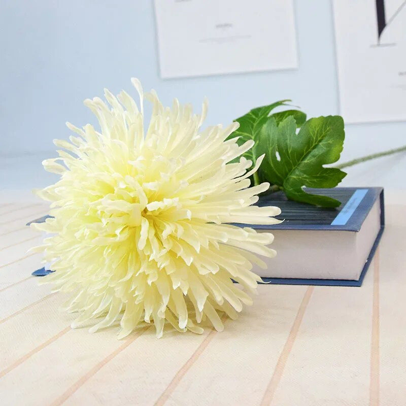 Umjetni cvijet Krizantema Velika cvjetna glava Jezgra Krizantema Vjenčanje Ukrasi vjenčanja Uređenje doma Rekviziti za fotografije