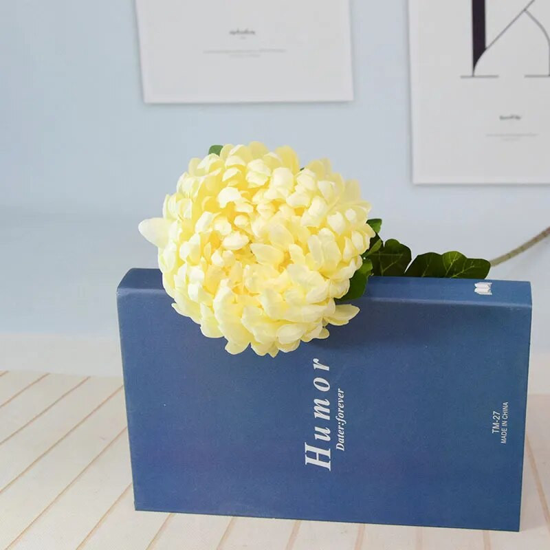 Umjetni cvijet Krizantema Velika cvjetna glava Jezgra Krizantema Vjenčanje Ukrasi vjenčanja Uređenje doma Rekviziti za fotografije