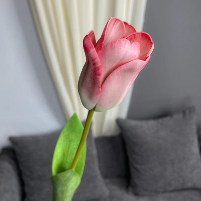 SunMade Real Touch Tulipan Umjetno cvijeće na dodir Umjetno cvijeće za dom Dekoracija hotela Vjenčanje Bračni buket Flores Artificales Ljubičasta